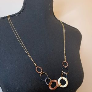 Yarn ring colorful necklace